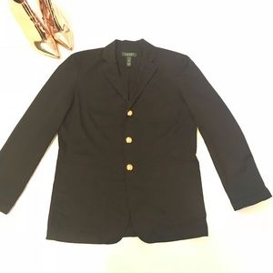 Like New Lauren by Ralph Lauren Black Blazer